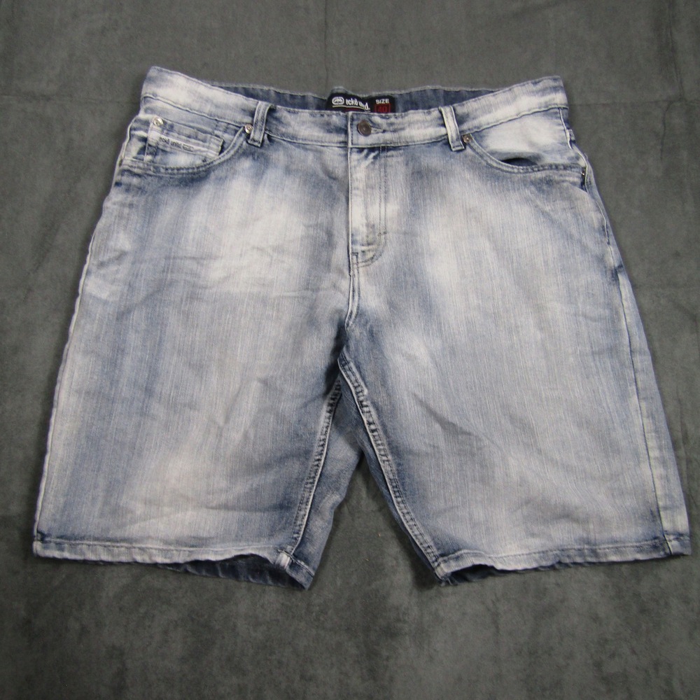 Ecko Unltd Denim Shorts Mens 40 Blue Light Wash Streetwear Casual Jean Baggy